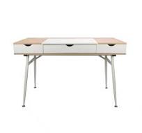 Everfurn Rain Work Desk, Two Drawers, Steel Frame, Adjustable Feet, Study Desk