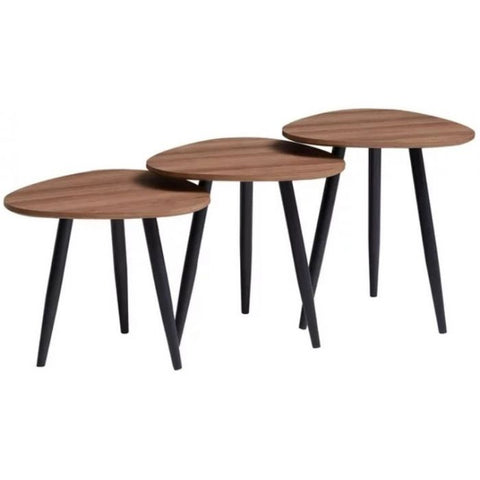 Everfurn Brown Muse Coffee Table 3 - Piece