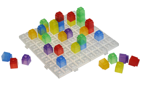 Translucent Baseboard with Counting Unifix Cubes (100 Cubes & 1 Board)