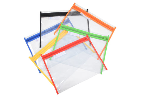 4KIDS CLEAR PENCIL BAG A5 BLUE (Each)