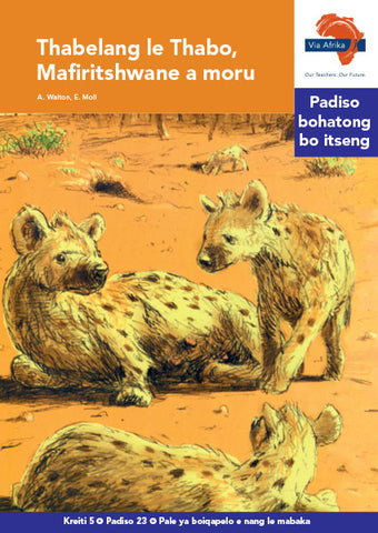 "Via Afrika Sesotho Home Language Intermediate Phase Graded Reader 23: Thabelang le Thabo, Mafiritshwane a moru (Printed book.)"