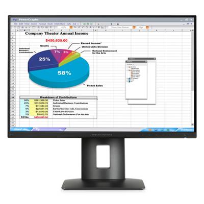 HP Z24N NARROW BEZEL DISPLAY - ASPECT RATIO 16:10 RES 1920X1200 PORTS 1X DVI-D 1X HDMI 1X MINI DP 1X DP 1.2 IN