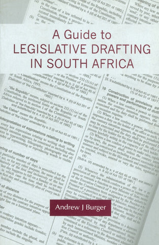 Guide to Legislative Drafting in South A frica - Elex Academic Bookstore