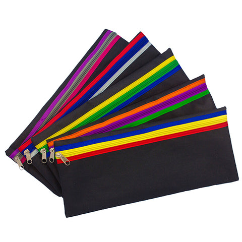 BLACKLINE PENCIL BAG 33CM BLUE ZIP (Each)