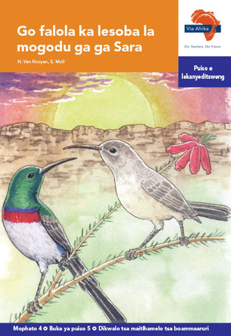 "Via Afrika Setswana Home Language Intermediate Phase Graded Reader 5: Go falola ka lesoba la mogodu ga ga Sara (Printed book.)"