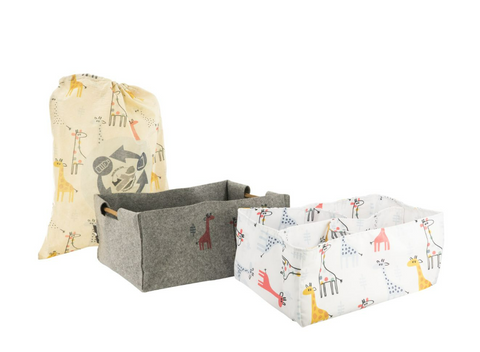 Totes Babe Giraffe Nursery Caddy Grey