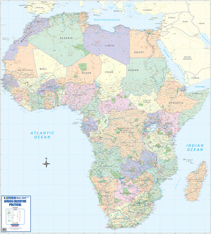Africa Executive Political Wall Map