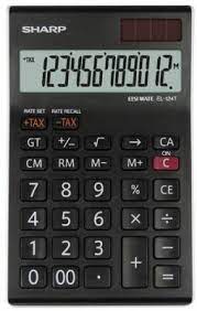 Sharp EL-124T Desk Calculator - 12 Digit Tax