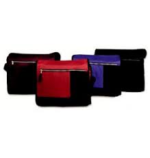College Sling Messenger Bag - 600D, Outside Pocket, Chunky Zip - Polyester