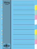 Bantex Viking Pastel Manilla Board Dividers and Indexes
