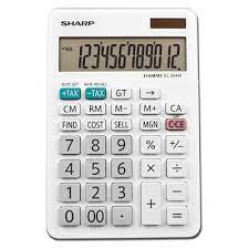 Sharp EL-334 Mini - Desk Calculator (12 digit) - Cost, Sell, Margin