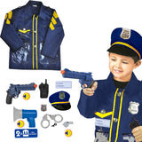 Policeman - Police Officer Costume With Toy Gun & Loudspeaker - Deluxe