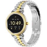 Volkano Ayla Collection Jewelled Smartwatch With 2 Colour Metal link strap