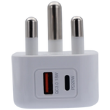 Volkano Robust Series 3-Pin SA to 20w PD + QC 3.0 Wall Charger