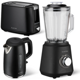 Elektra Kettle, Toaster and Blender Breakfast Set - Black