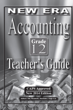 New Era Accounting Grade 12 Teachers Guide
