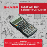 Sharp EL531 WH-BBK - Scientific Calculator - 272 Functions