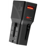 Volkano Globetrotter Series 25w Dual USB + Type-C Mini Travel Adaptor