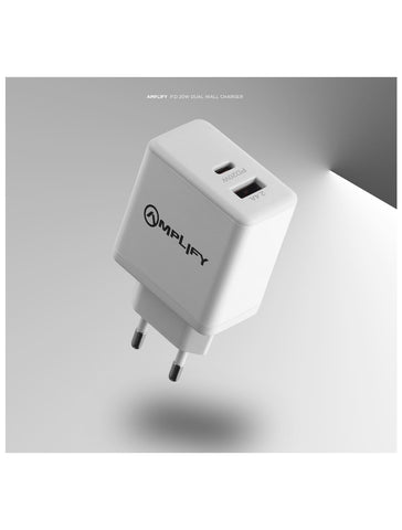 Amplify Dual USB Wall Charger White AMP-8041-WT