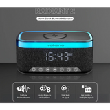 Volkano Radiant 2 Alarm Clock with Wireless Charging and Speaker - Black