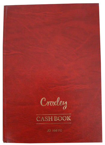 CROXLEY JD168 Account Book A4 Full Bound 288 Page Treble Cash Pack of 2