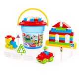 Polesie - Building Blocks Set with Car and Train (68 Pieces)