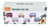Zookabee Wooden Vehicle Car Set 6pc with a Carry Bag