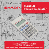 Sharp EL231 LB Pocket Calculator