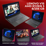 Lenovo V15 G4 AMN 15.6-inch FHD AMD Ryzen 3 7320U 8GB RAM 256GB SSD Win 11 Home Laptop