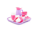 Polesie - Pink Dinner and Tea/Coffee Set on Tray 34 Piece
