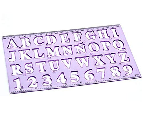 Alphabet Stencil Scale Capital Letters and Number Scale