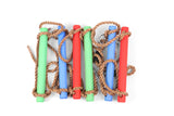 PLAYFREE - 6 Step & Swing Climbing Ladder With Metal Hooks