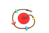 PLAYFREE - 30cm Red Disc Swing With Colourful Climbing Platforms