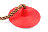 PLAYFREE - 30cm Red Disc Swing With Colourful Climbing Platforms