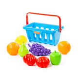 Polesie - Plastic Fruit In A Basket Playset (9 Pieces)