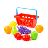 Polesie - Plastic Fruit In A Basket Playset (9 Pieces)
