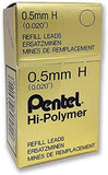 PENTEL Hi-Polymer Refill Leads 12 Per Tube 100C 0.5mm