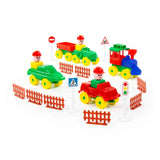Polesie - Construction Building Set with Vehicles 54 Piece