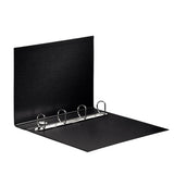 RINGBINDER A4 O/LAY PP 4R 40mm BLACK