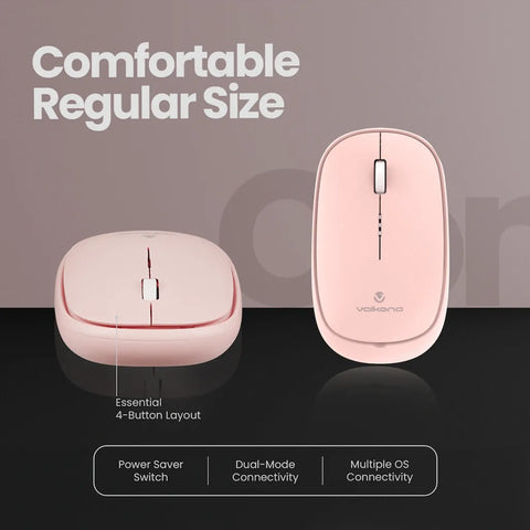 Volkano Coral series Bluetooth Wireless Mouse - Pink