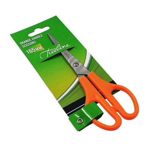 TREELINE Orange Handle Scissor 165mm