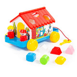 Polesie - Shape Sorting House Pull Along- with key