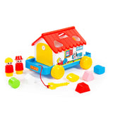 Polesie - Shape Sorting House Pull Along- with key
