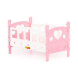 Polesie - Doll Bed Cot Set - Pink Hearts