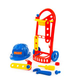 Polesie - Tools Playset On Trolley With Helmet 14 Piece