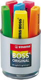 STABILO BOSS Original Highlighter Box Glass of 6 – Yellow/Green/Orange/Red/Pink/Blue