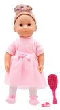 Dollsworld - Charlotte Doll Ballerina Pink Outfit With Brunette Bun Hairstyle 36cm (14")