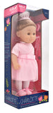 Dollsworld - Charlotte Doll Ballerina Pink Outfit With Brunette Bun Hairstyle 36cm (14")