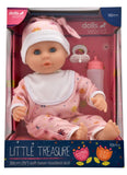 Dollsworld - Little Treasure Baby Doll With Accessories 38cm (15") Pink