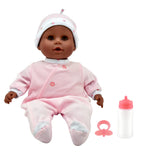 Dollsworld - African Little Treasure Baby Doll 38cm (15”) Pink Outfit